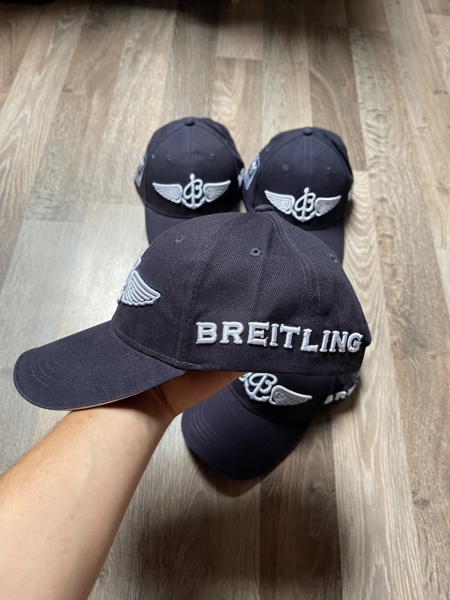Vintage Official Breitling Cap Hat Embroidered Logo Racing