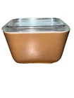 Vintage Pyrex/Corning Small Refrigerator Dish w/Lid Brown/Tan, 1 1/2 Cup, 501-B
