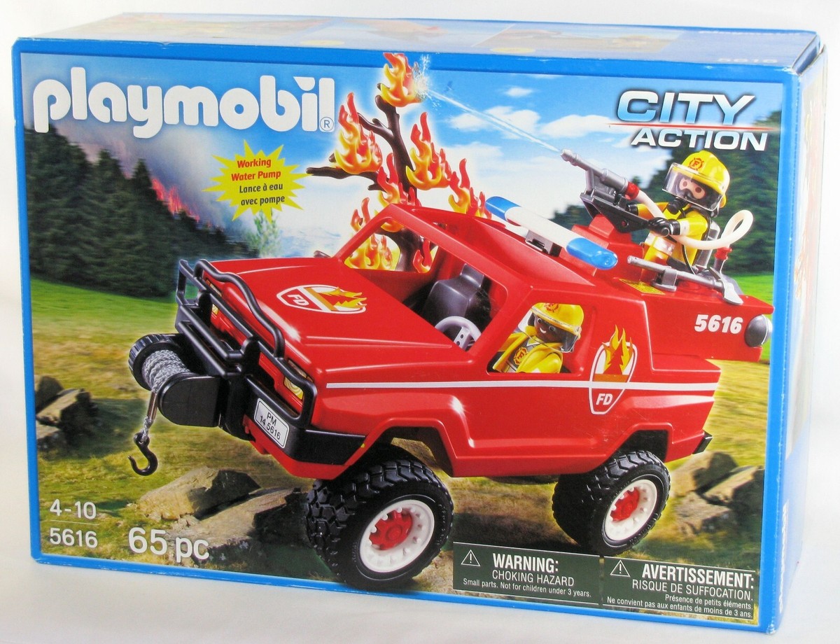 Playmobil 5616 City Action Firetruck Firemen Rangers Fire Terrain