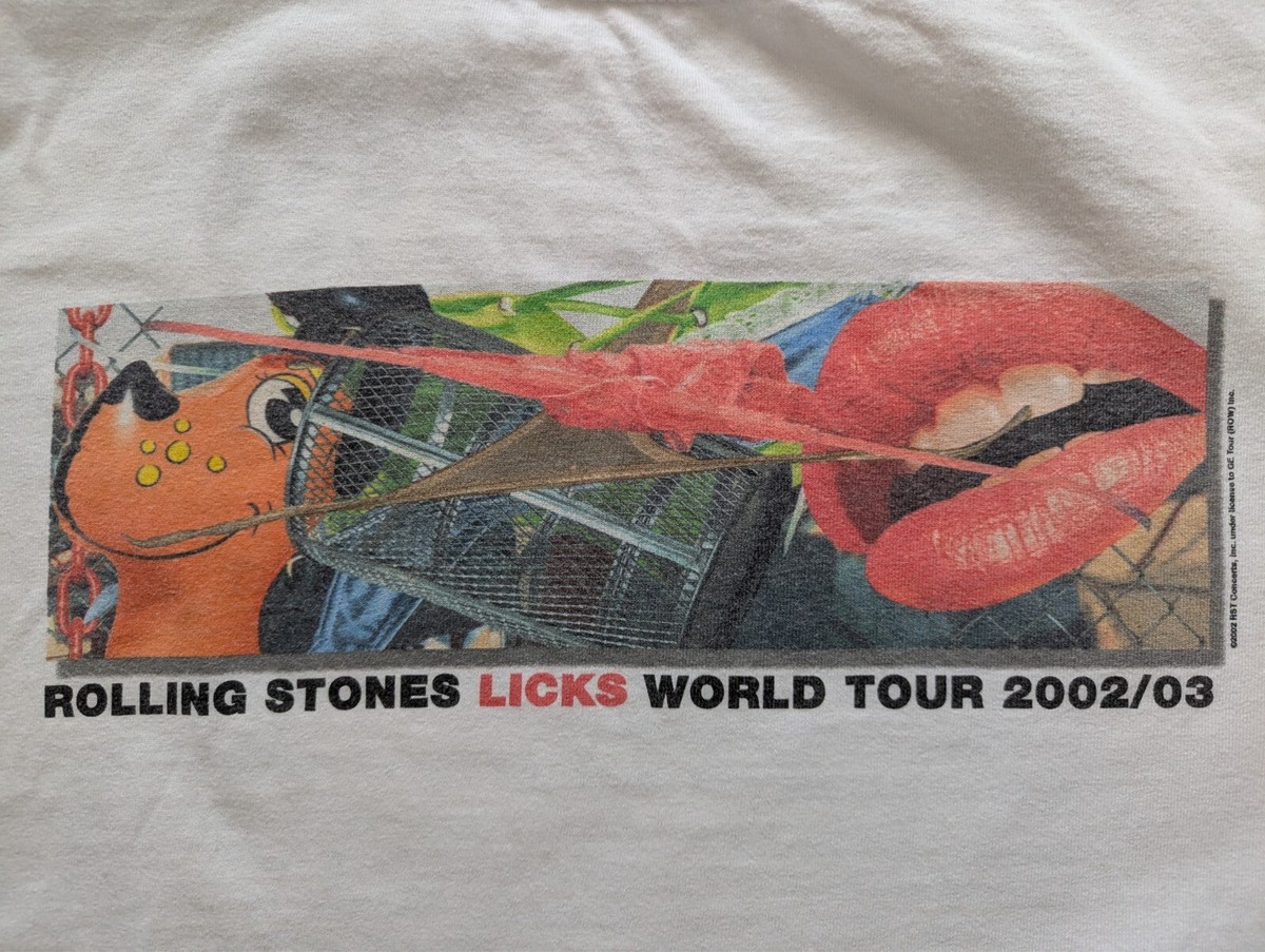 Rolling Stones vintage Licks World Tour 2002 2003 T Shirt