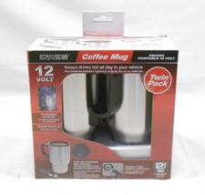 RALLY COFFEE MUG, TWIN PACK, KEEPS DRINKS HOT IN YOUR VEHICLE