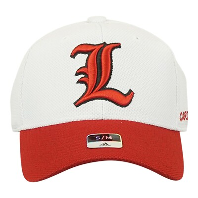 #ad Louisville Cardinals NCAA adidas Unisex White Red Structured Flex Hat $19.99