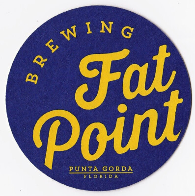 Fat Point Brewing   Beer Coaster Punta Gorda FL