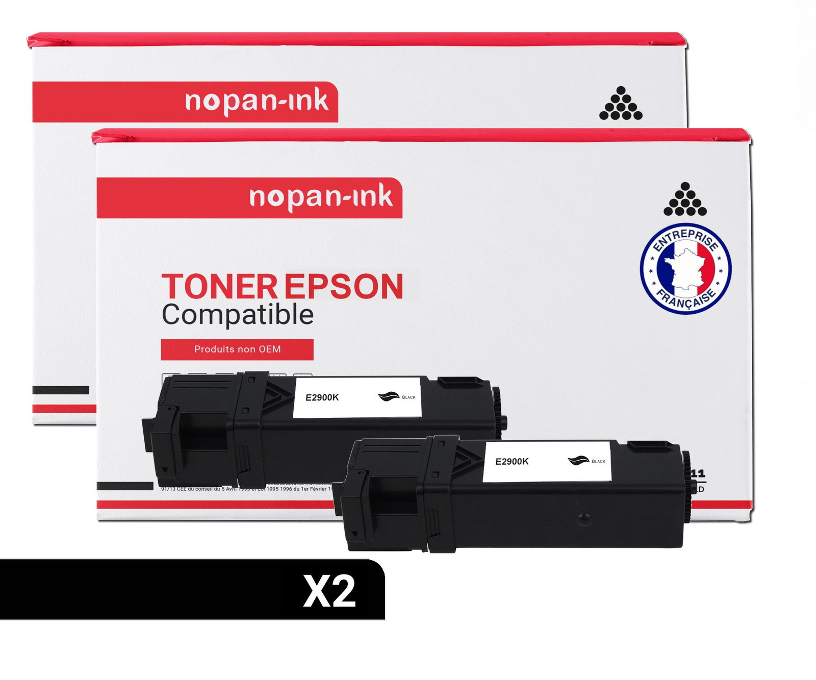 Toner C13S050630 noir évitez les pannes d'impression au bureau lot x2