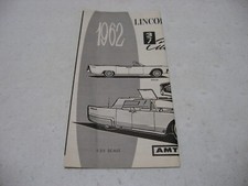Instruction Sheet Only - AMT 1962 Lincoln Con...