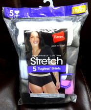 New Sealed Hanes Breathable Cotton Stretch Tagless Briefs Just My Size 10/2X NEW