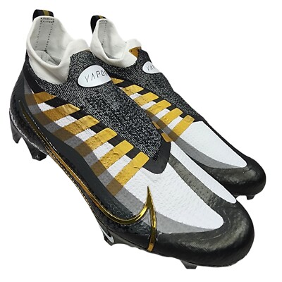 Nike Men Size Black Metallic Gold Vapor Edge Elite 360 Flyknit