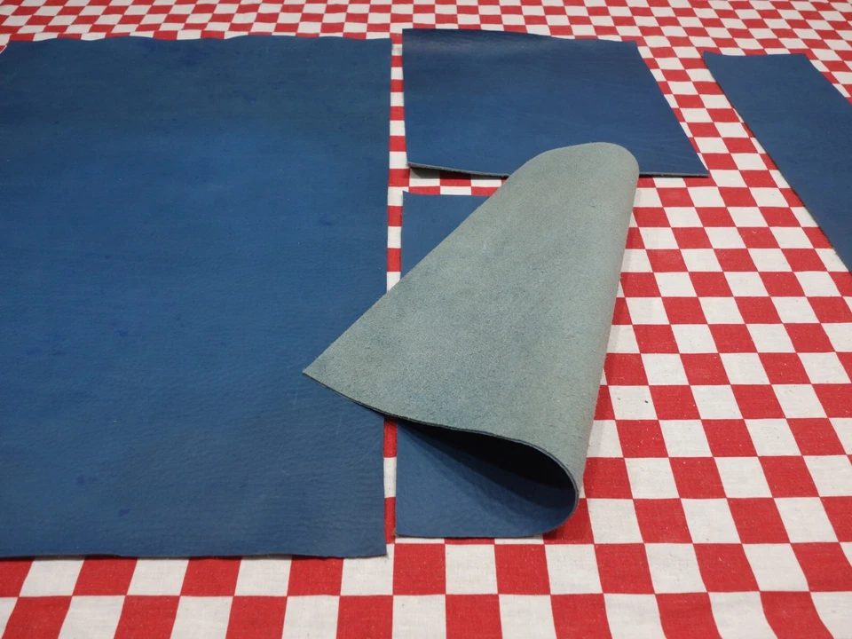 HORWEEN BLUE ESSEX  3 oz. LEATHER CUTS PANELS. SELECT YOUR SIZE. - Image 4 of 4