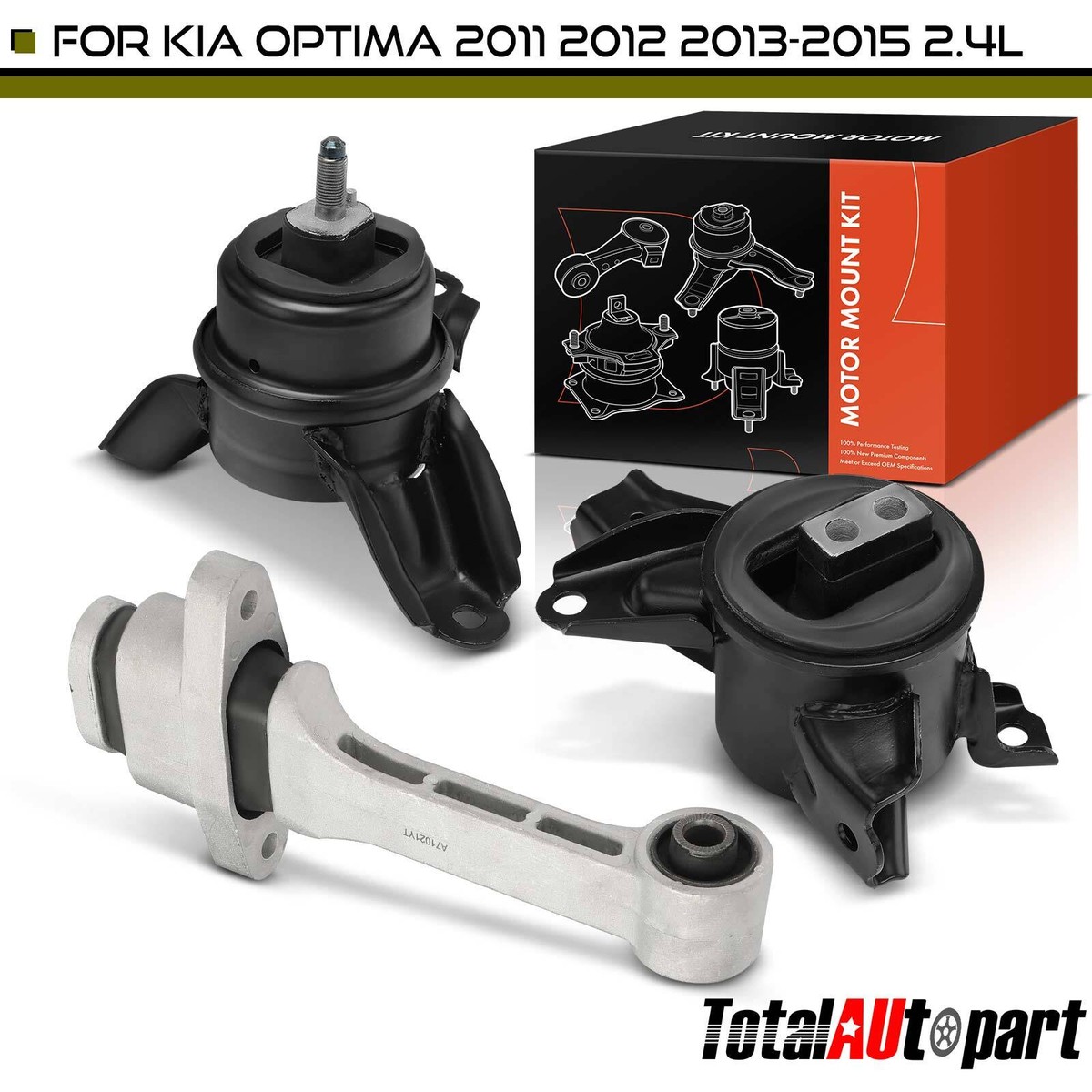 3-Piece Engine & Transmission Mount Set - Fits Mazda 3 / 3 Sport 2.0L | Front Insert, Rear & Left Transmission Mounts