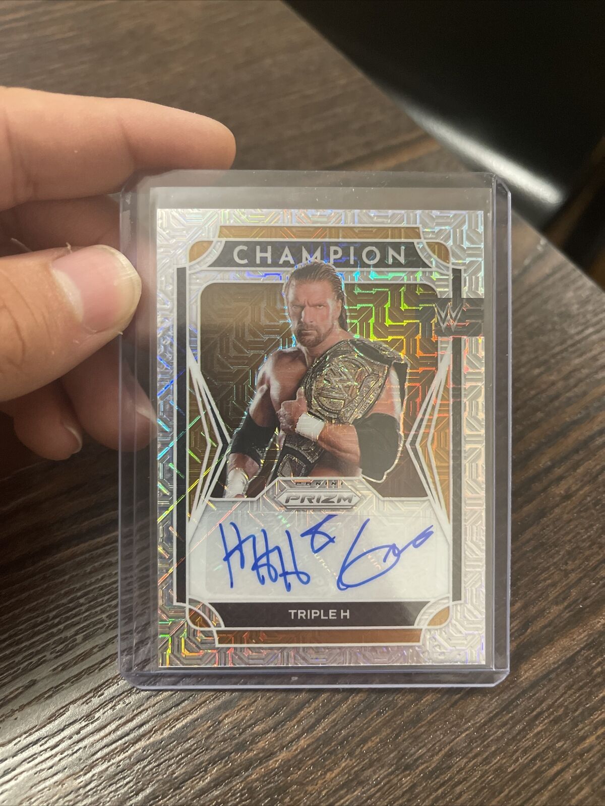 Image 1 - Triple H 2022 Panini Prizm WWE Champion Signatures Mojo Auto /25