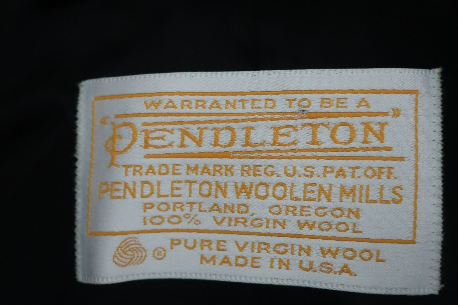 Vintage Pendleton Solid Black Trench Coat Jacket … - image 7