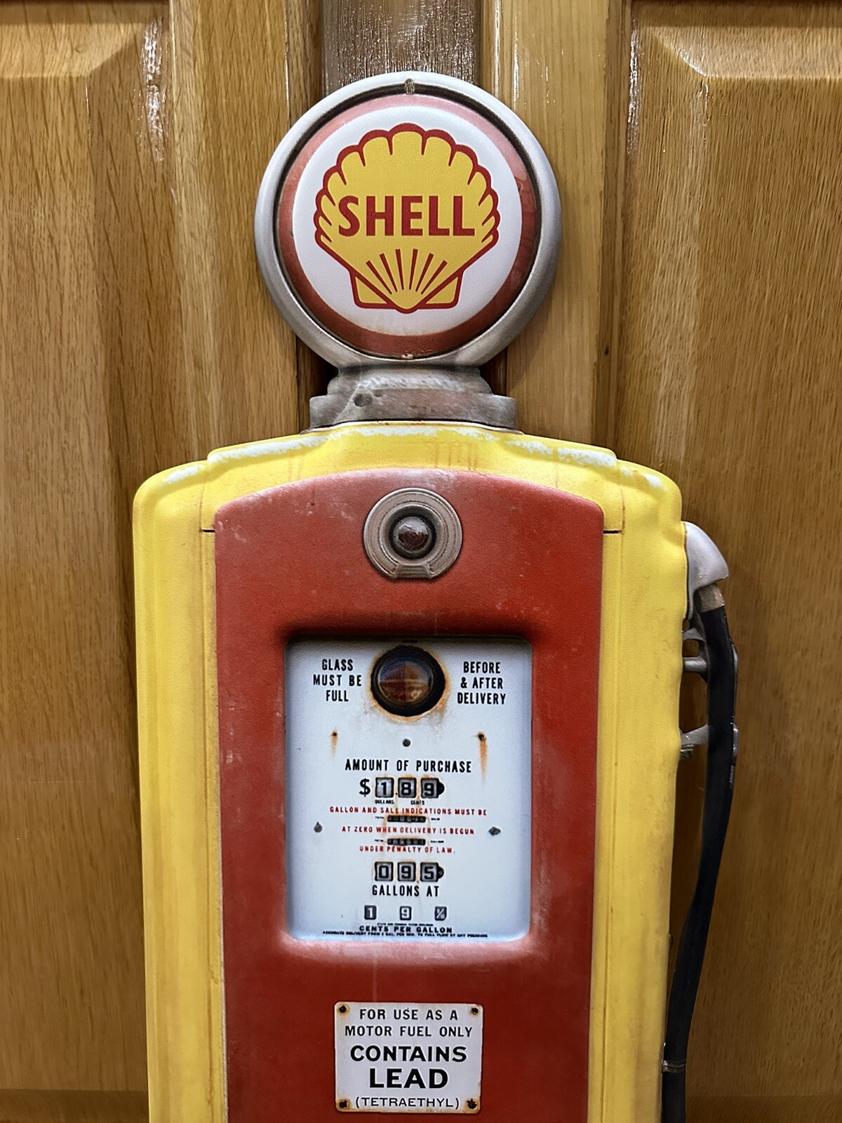 Shell Gas Pump Metal Sign Oil Garage Shop Parts Tools Vintage Style ...