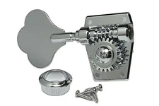 Vintage Bass Tuner Machine Right Side Single with Elephant Ear keys - Chrome