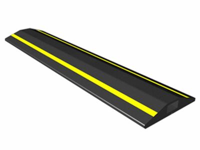 Robuste Boden Kabel Schutz Abdeckung mit High-Vis gelben Streifen & 15x8mm Kanal