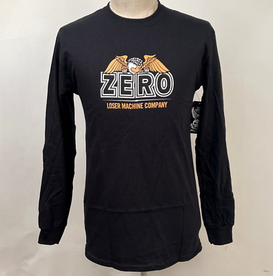 Loser Machine x Zero Men's LS T-Shirt Condor Crest Black Size S NWT Skateboards