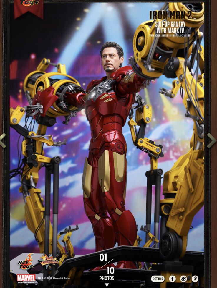 hot toys iron man suit up gantry