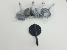 Metal Wall Hooks Black 5 pcs.