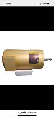 Baldor Super E Motor. Gordon-Piatt, 5 HP; 200-208 V, 3 PH, 60 HZ; 7/8  SHAFT