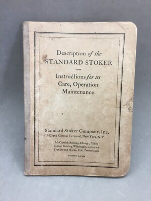 1924 Description Standard Stoker Book Instructions Grand Central Terminal Train