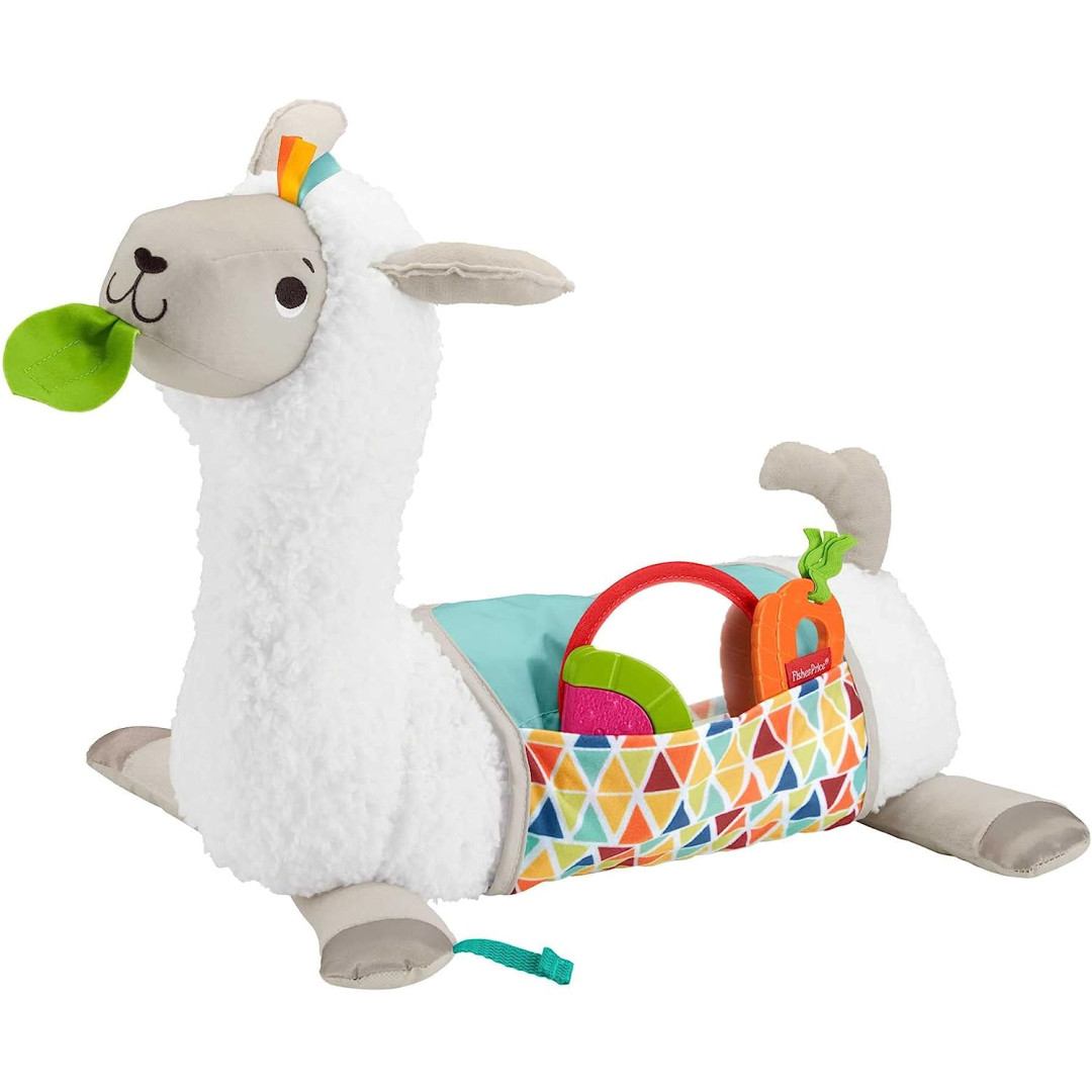 Fisher-Price Llama Baby ToyTummy Time Llama Plush Rattle & Teether (Box Damaged)