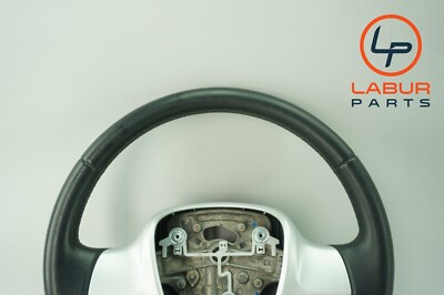 C451 13-15 Smart Fortwo 2 Two Spoke Steering Wheel Black & Silver