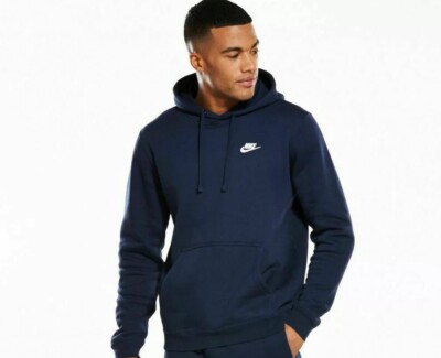 nike navy blue hoodie mens