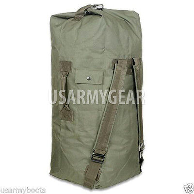 NEW USA Made Army Military Duffle Bag Sea Bag OD Green Top Load Shoulder Straps 696580371397 | eBay