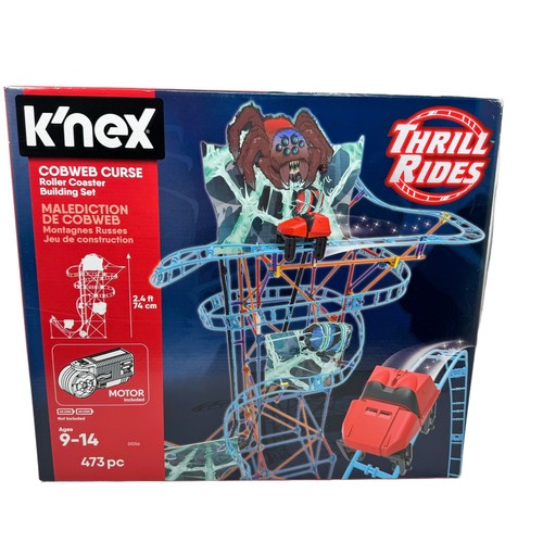 New K'Nex Cobweb Curse Roller Coaster Building Set Thrill Rides Age 9 ...