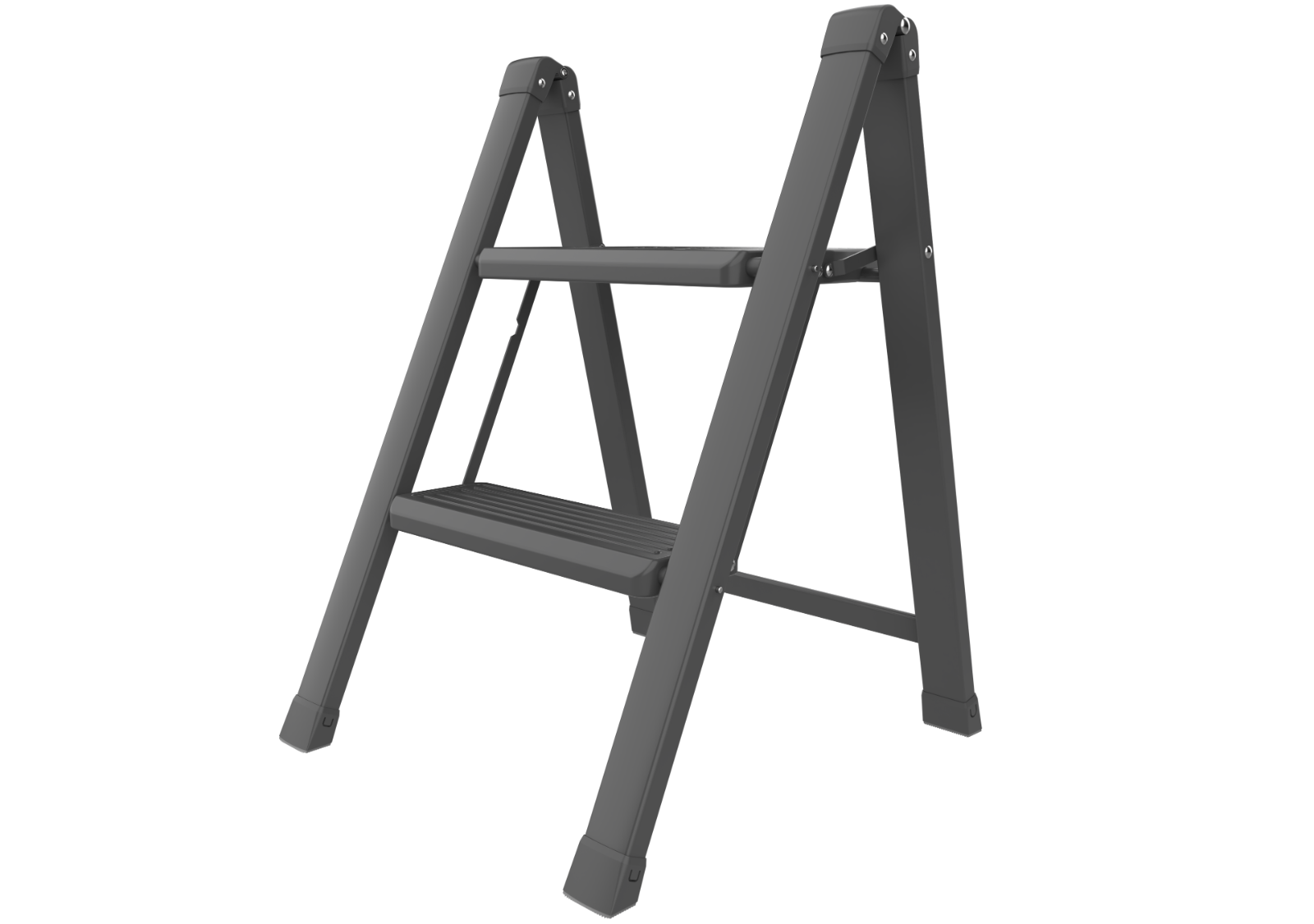 DRABEST 2-Step Household Ladder SLIM Folding Step Ladder and Stool