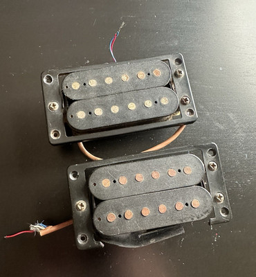 B.C. Rich Vintage *UNTESTED!* Humbucker Pickup Set Neck Bridge Warlock platinum