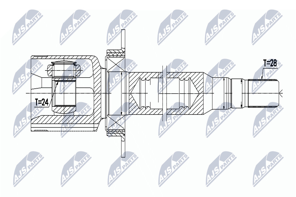 Front Right NTY NPW-VV-086 Joint Kit, drive shaft for VOLVO - Image 5