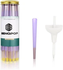 Purple Pre Rolled Cones | Classic King Size Cones |100 Pack（4.2Inches/108Mm）| Pr