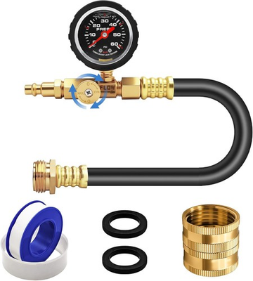 #ad RV Winterizing Kit 17inch RV Blowout Hose Adapter kit with Oil Pressure Gauge amp; $84.29