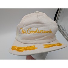 Vintage Mr Goodwrench Trucker Hat White Snapback Mesh Cap Scrambled Eggs Large