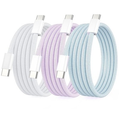 3x USB-C Schnell Ladekabel Daten 60W Samsung Galaxy Xiaomi iPhone 15 16 17 Set