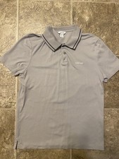 Calvin Klein Men's Short Sleeve Polo Golf Shirt Gray Small