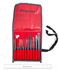 Snap-on Tools Ppc710bk 10-piece 116 Punch Chisel Set With Roll Pouch Snap-on Tools Ppc710bk 10-piece 116 Punch Chisel Set With Roll Pouch