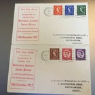 GB STAMPS RARE FIRST DAY COVER 1957 WILDING GRAPHITE PAIR NAPHTHADAG SOUTHAMPTON