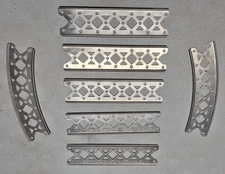 Lot of 7 A.C. Gilbert Erector "EY" & "EZ"  6 inch Big Channel Girders