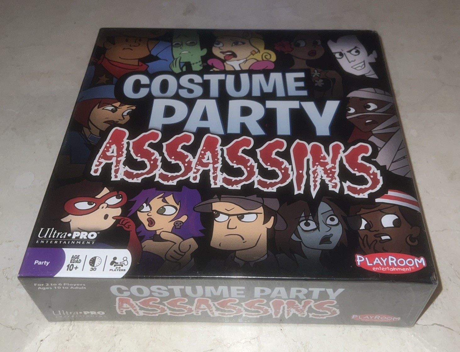 Costume Party Assassins Board Game Playroom Entertainment Ultra-Pro - New/Sealed