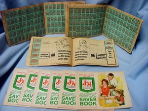 1950s S&H Green Stamps 6 Empty Books 1 Partially Filled Book 2 Filled Books