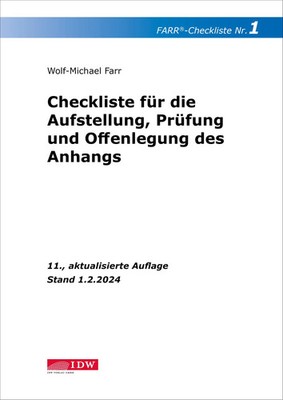 Wolf-Michael Farr | FARR Checkliste 1 für die Aufstellung, Prüfung und...