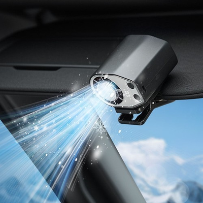 #ad JOYTUTUS Clip On Car Fan Cooling Cooler 360° Rotatable Fan for Car SUV RV Black $24.69