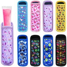Ice Pop Sleeves 8 Pieces Ice Pop Neoprene Insulator Sleeves Freezer Popsicle Hol