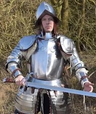 Medieval Steel Cuirass Suit 18 Gauge Spanish Half Body Suit Costume Armor Suit