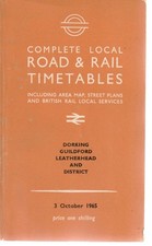 LONDON TRANSPORT BUS TIMETABLE BOOK DORKING OCT 1965