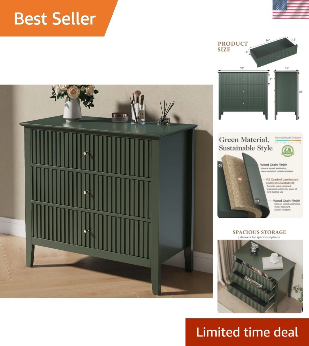 Wood Green Dressers & Chests of Drawers for sale | eBay Wood Green Dressers & Chests of Drawers for sale | eBay