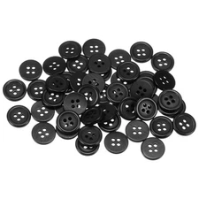 50 Pcs 1/2 Inch Sewing Buttons Resin Round Flat 4-Hole Craft Buttons for Sewing