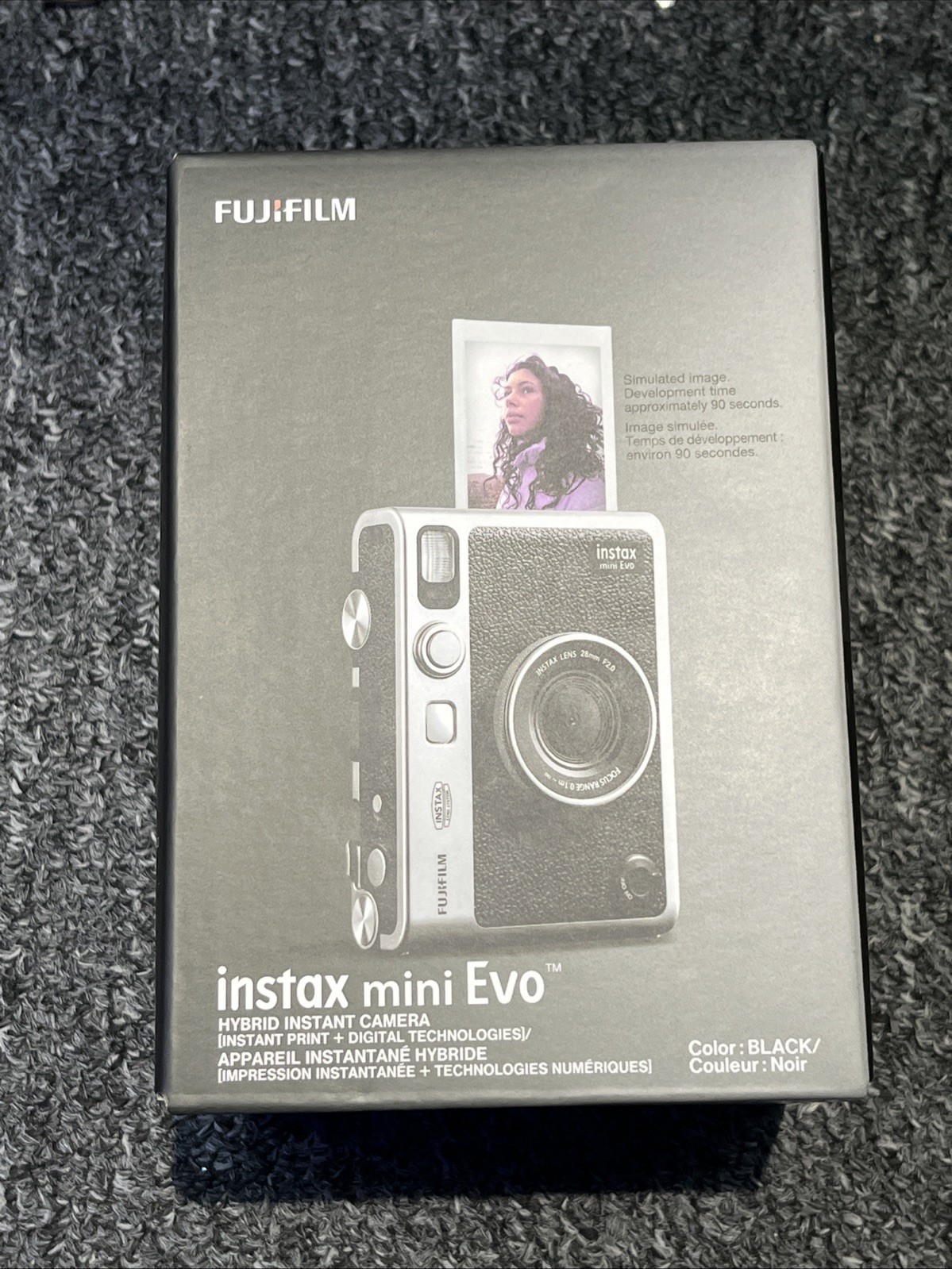 FUJIFILM INSTAX MINI EVO Hybrid Instant Camera with 100 Creative Options (Black)