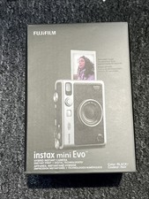 FUJIFILM INSTAX MINI EVO Hybrid Instant Camera with 100 Creative Options Black